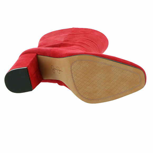 Jessica Simpson Women Mid-Calf Booties Kaelin Size US 5M Richest Red Kid Suede - Picture 6 of 6